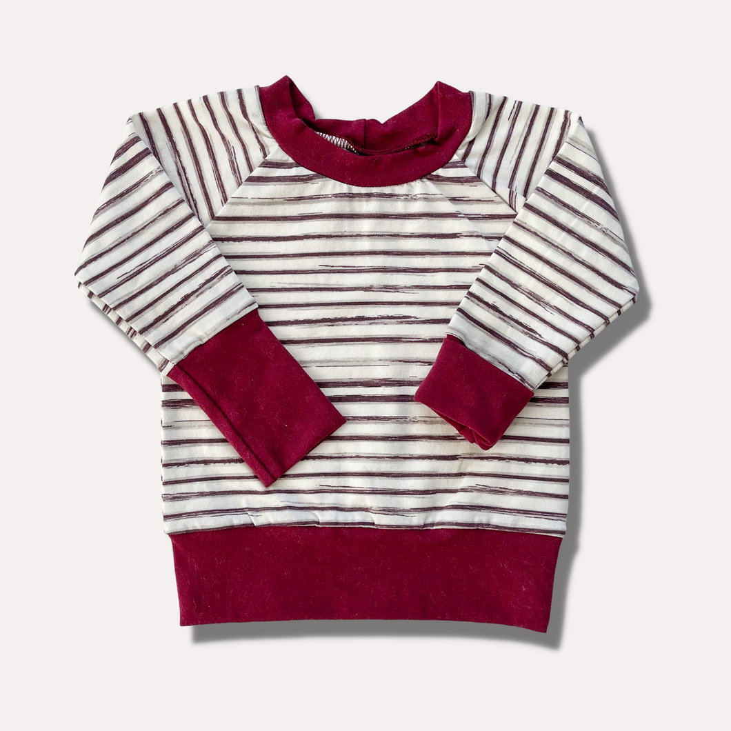 Grow With Me - Stripes Maroon